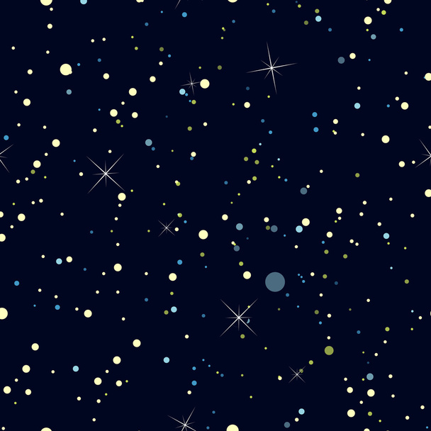 Nachthimmel mit Sternen - Vektor, Bild
