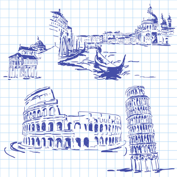 dünya kentleri. İtalya, Roma - Vektör, Görsel