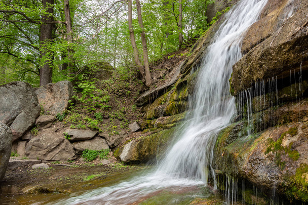 New waterfall in Sophia old dendropark, in the city of Uman, Ukraine - Photo, image