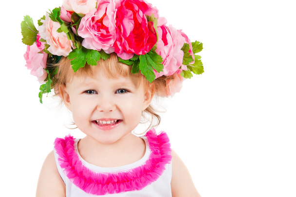 Beautiful child wearing a crown - Valokuva, kuva