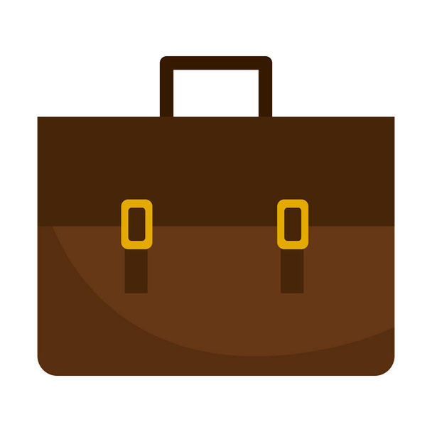 Leather work business briefcase isolated - Vector, Image