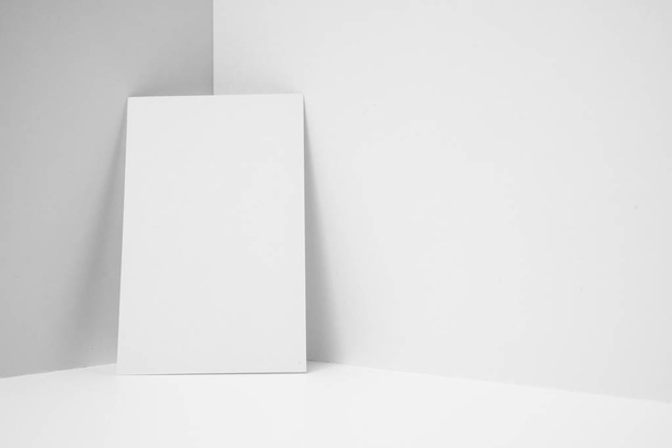 Blank business card on white background for mockup. - Photo, image