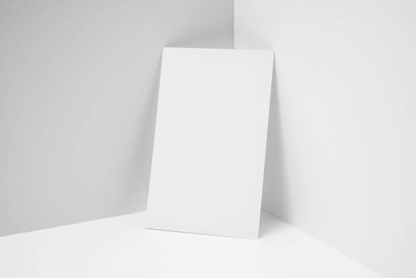 Blank business card on white background for mockup. - Fotografie, Obrázek