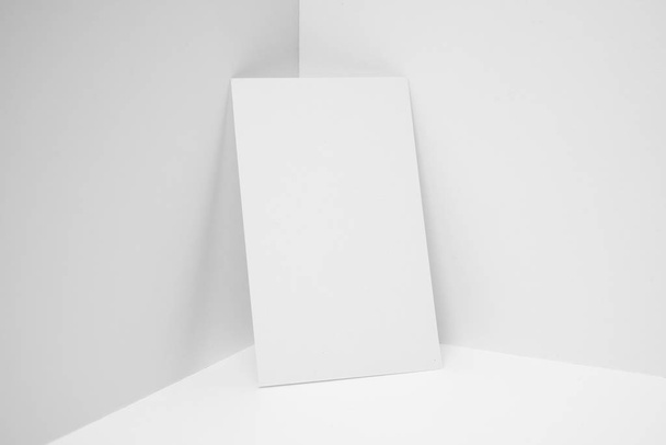 Blank business card on white background for mockup. - Foto, Imagem