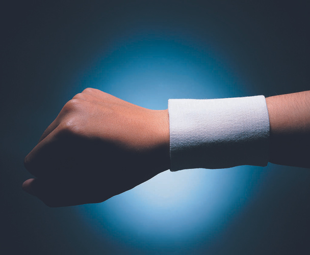 vista de perto de Mão Humana em bandagem
 - Foto, Imagem