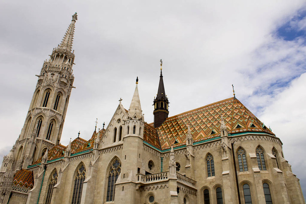 View of the church Matthias.Closeup.Budapest.Hungary. - Fotografie, Obrázek