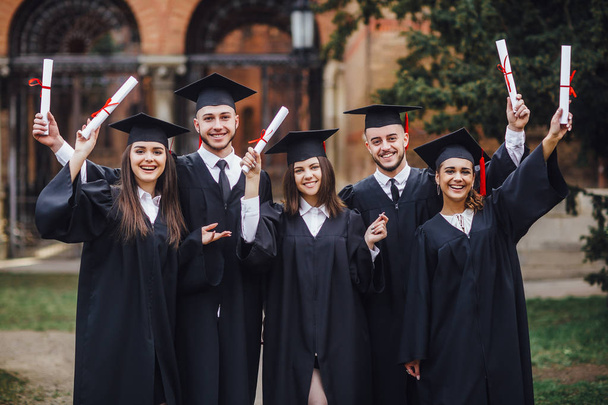 Group of students attending graduation ceremony - Zdjęcie, obraz