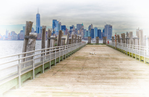 Vista HDR del Bajo Manhattan
. - Foto, imagen
