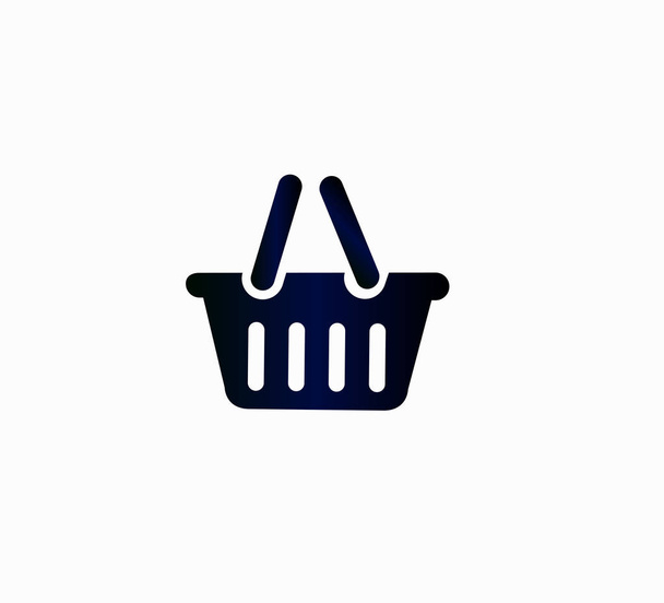 Web-Icon für Website oder Smartphone - Einkaufskorb für Lebensmittel im Internet. Warenkorb auf der Website - Vektor, Bild