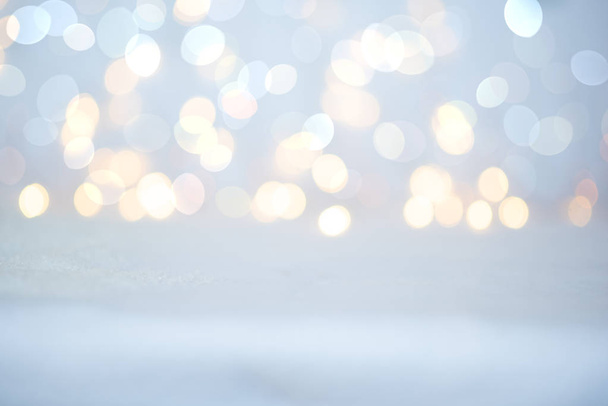 Abstract christmas lights on background. Blurred bokeh. - Φωτογραφία, εικόνα