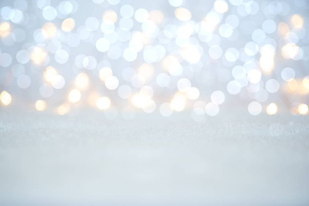 Abstract christmas lights on background. Blurred bokeh. - Foto, imagen