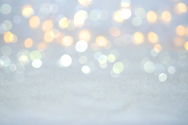 Abstract christmas lights on background. Blurred bokeh. - Фото, изображение