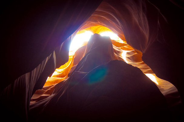 Amazing sandstone structures in the Upper Antelope Canyon - travel photography - Foto, imagen