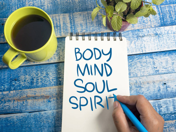 Body Mind Soul Spirit, Motivational Words Quotes Concept - Photo, Image