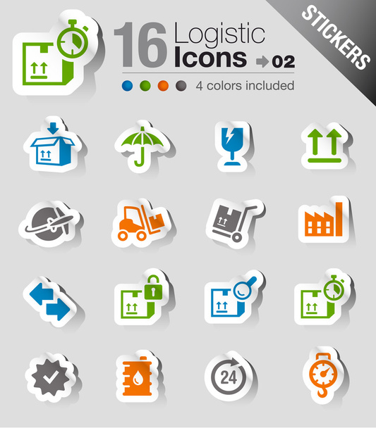 Stickers - Logistic and Shipping icons - Vector, Image