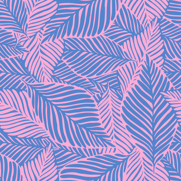 Abstrato padrão tropical, palma deixa fundo floral sem costura
. - Vetor, Imagem