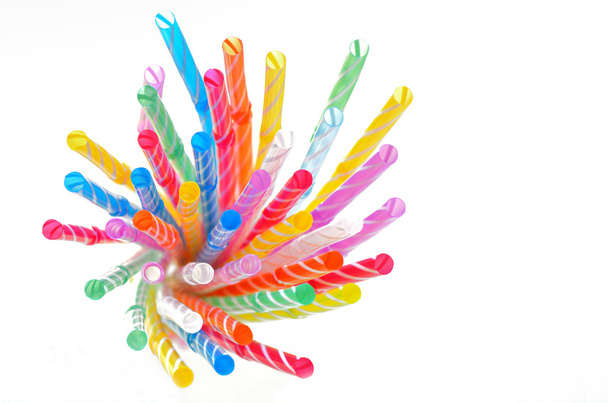 Multi Color flexibele rietjes - Foto, afbeelding