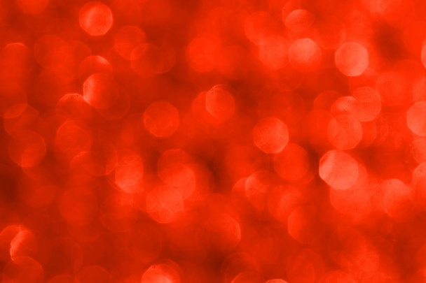 red a lot of flying vivid lights bokeh texture - cute abstract photo background - Foto, imagen
