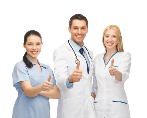 Professional young team or group of doctors - Фото, изображение