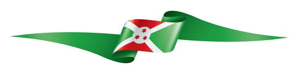 burundische Flagge, Vektorabbildung auf weißem Hintergrund - Vektor, Bild