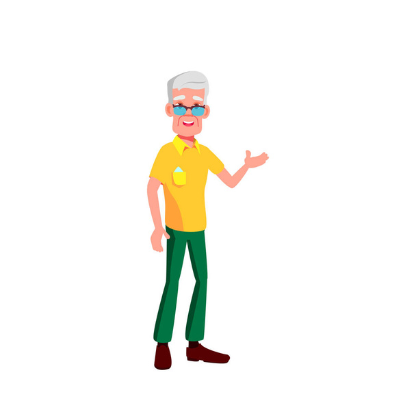 European Old Man Vector. Personas mayores. Persona mayor. Ilustración de dibujos animados aislados
 - Vector, Imagen