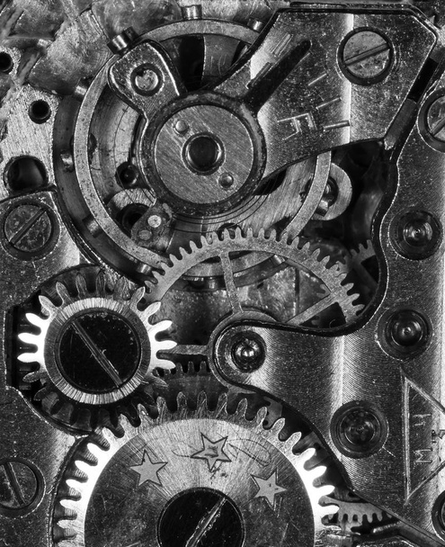 Mischung aus alten mechanischen Uhren mit hoher Auflösung und Detailtreue - Foto, Bild