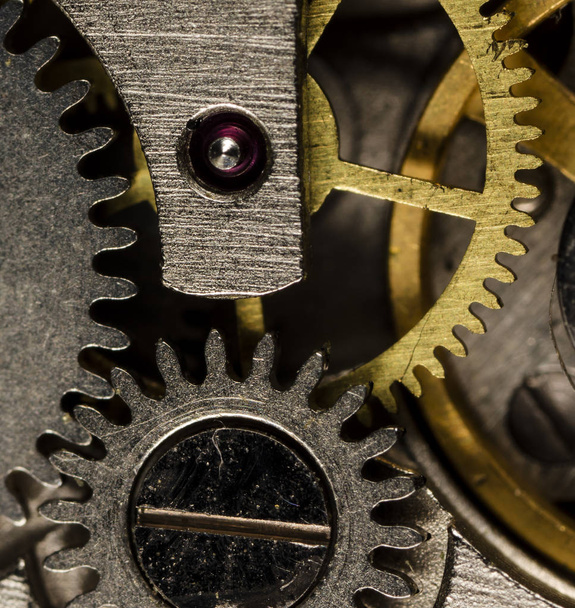 kombinace starých mechanických hodinek, vysokého rozlišení a detailů - Fotografie, Obrázek