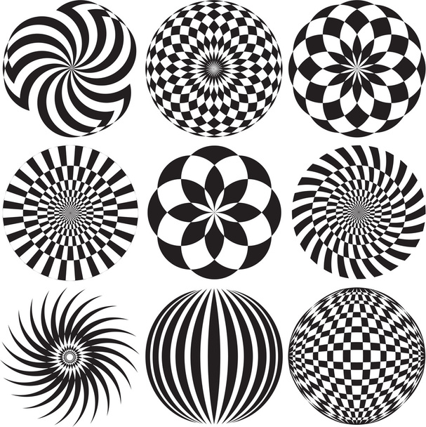 Black and white Optical Art - Vector, Image