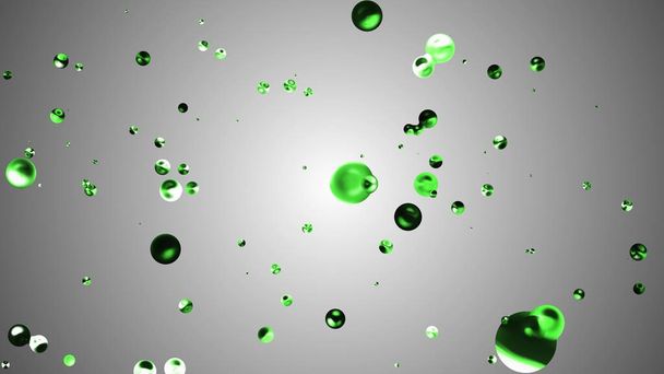 színes folyékony fém víz buborék az űrben digitális illusztráció háttér új minőségi természetes hűvös szép gyönyörű 4k Stock Image - Fotó, kép