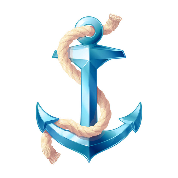 vector sea maritime icon Anchor - Вектор, зображення