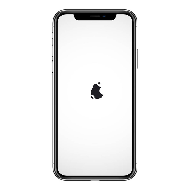 Vector smartphone similar to iphone. Phone template with no frames and blank screen. - Vector, Image