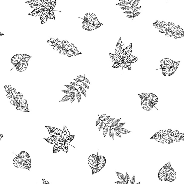 Безшовний візерунок з листям. квітковий фон з листям
 - Фото, зображення