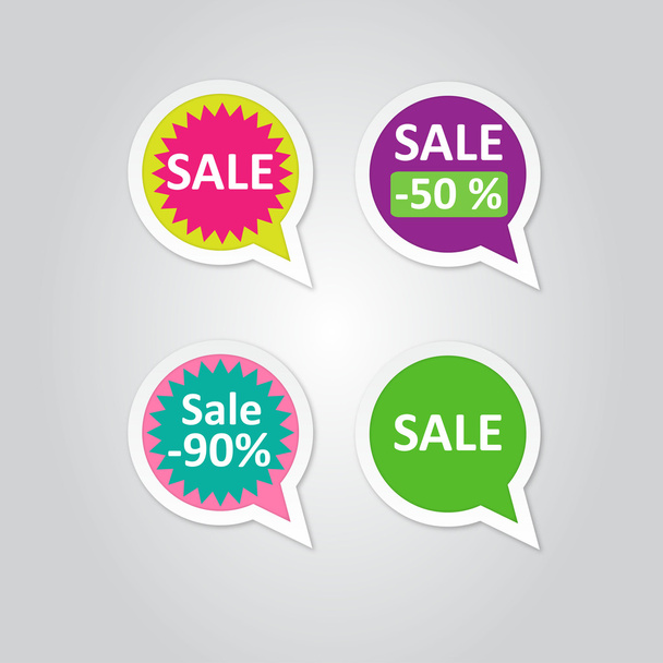 Vector Labels stickers with sale messages - Vektor, Bild
