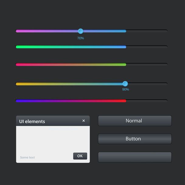 Vector modern user interface elements - Vector, Imagen