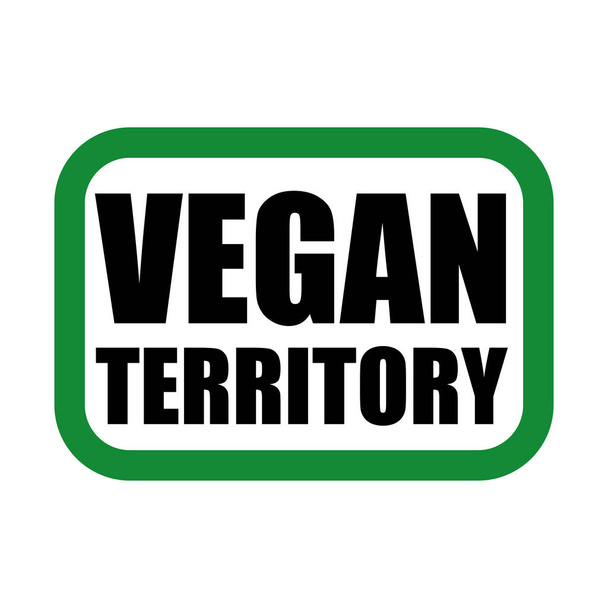 logo veganské v zelených a černých barvách - Vektor, obrázek