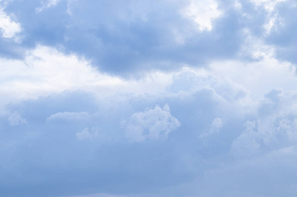 Blue sky with big clouds after a thunderstorm. The sky with clouds. - 写真・画像