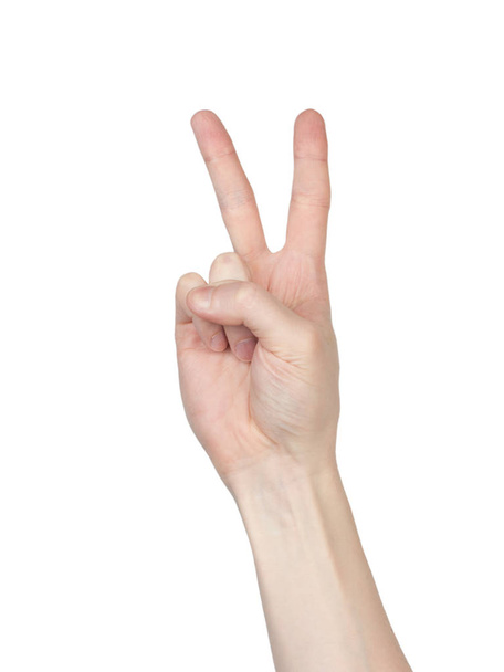 Male hand finger number isolated - Photo, Image