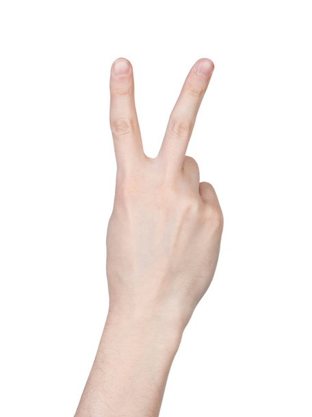 Male hand finger number - Zdjęcie, obraz