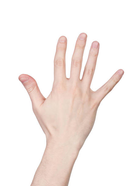 Male hand finger number - Zdjęcie, obraz