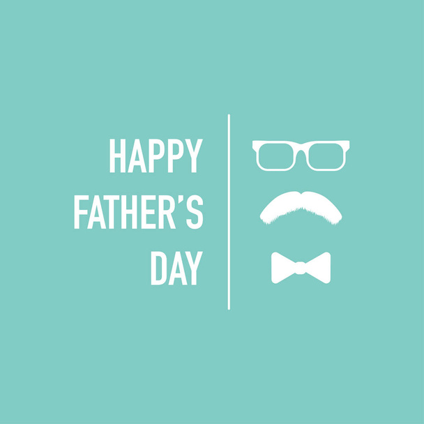 happy fathers day greeting card white vector - Vector, imagen