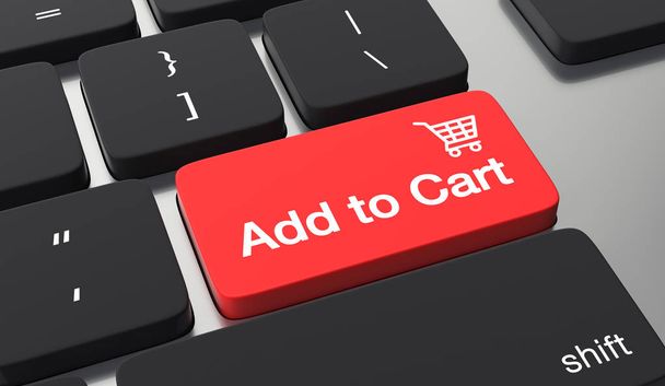 Add to cart keyboard button. Shopping online concept  - Photo, Image