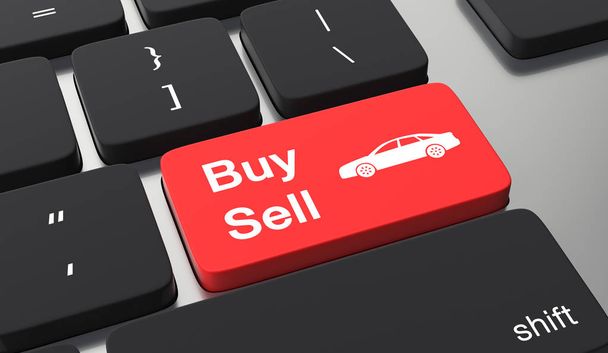 Buy or sell a car online concept - Photo, Image