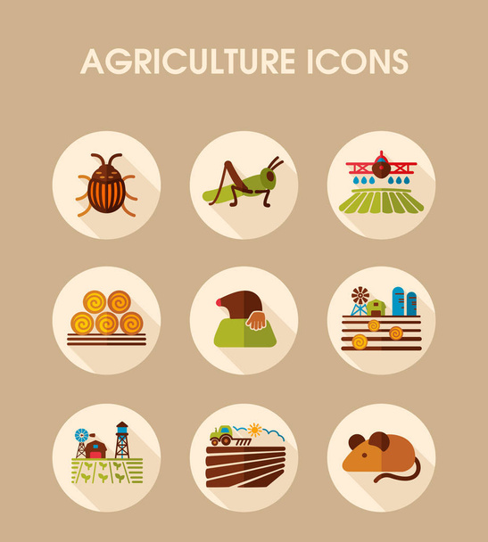 Farma ikona pole. Zemědělství znamení - Vektor, obrázek