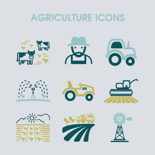 Farma ikona pole. Zemědělství znamení - Vektor, obrázek