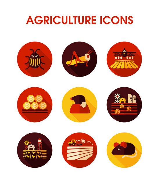 Campo de la granja icono. Señal agrícola
 - Vector, imagen