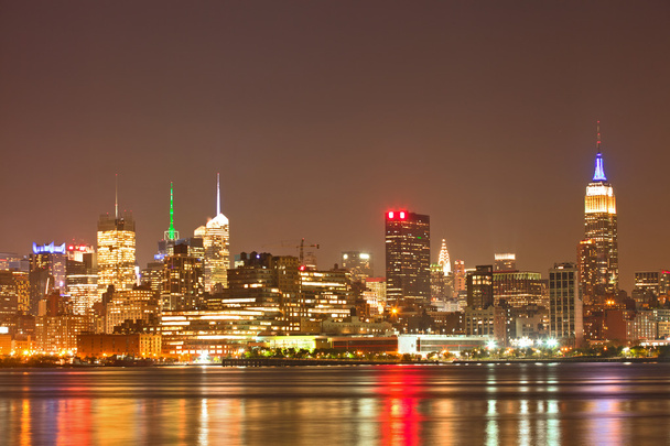 New york city, usa, Panorama panorama centra budov při západu slunce - Fotografie, Obrázek