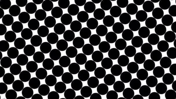 Große schwarze Tupfen - einfaches Retro-Muster für kreatives 3D-Rendern, schwarzer Tupfen auf weißem Hintergrund - Filmmaterial, Video