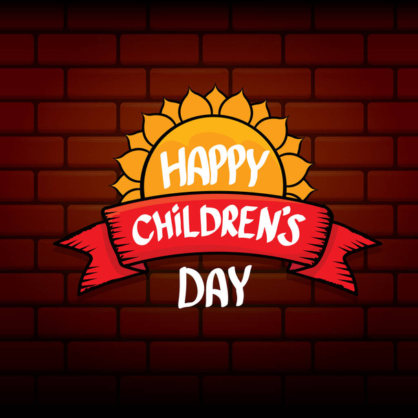1 june international childrens day background. Children day label or greeting card. kids day poster - Vector, Image