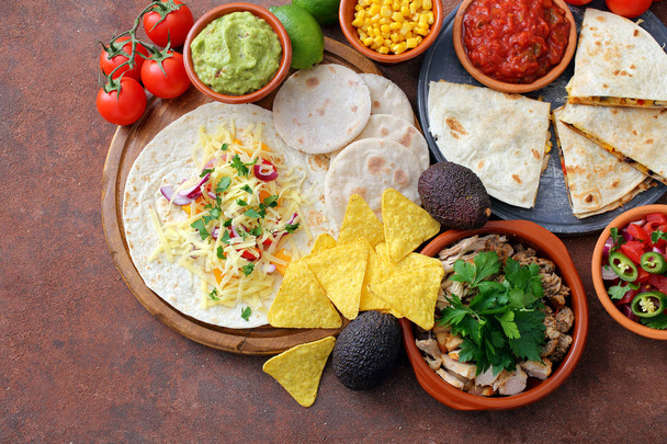 Assorted Mexican Food background - Valokuva, kuva