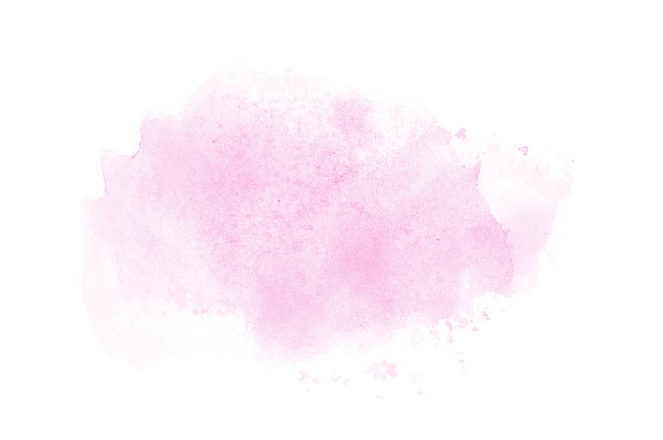 Abstrakcja akwarela obraz tła z ciekłym bryzg farby Aquarelle, izolowane na białym tle. Odcienie różu - Zdjęcie, obraz